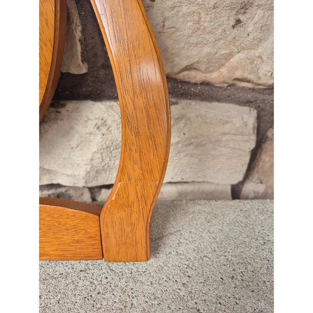 Vintage Oval Wood Vanity Mirror Tilt Adjustable Dresser Farmhouse Decor